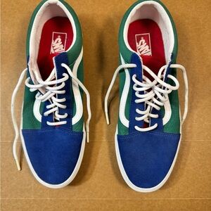 Vans Men's Green and Blue Sneakers